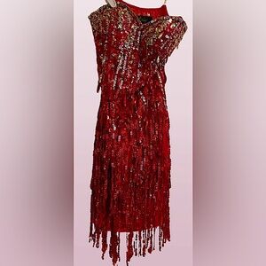 Red Sequin Dress